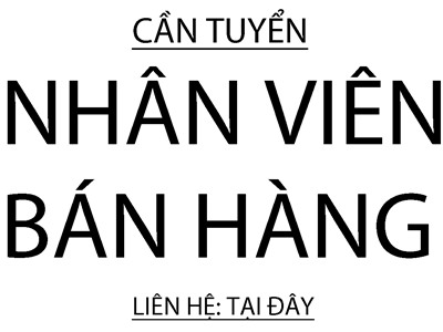 TUYỂN DỤNG: NHÂN VIÊN BÁN HÀNG TẠI SHOP